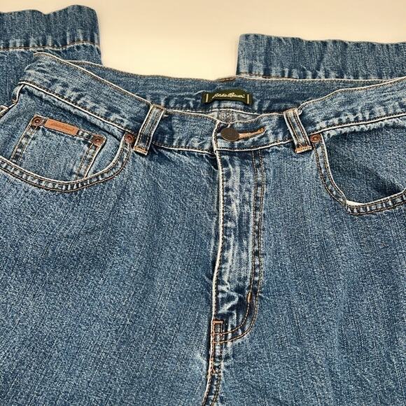Eddie Bauer Capri blue jeans cotton denim straight leg pants size 10 - Picture 3 of 11